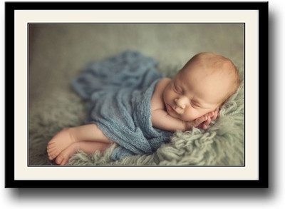 

Adorable cute newborn baby sleeping Fine Art Print(10 inch X 14 inch, Framed)