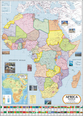 Africa Political Map - Wall Chart Paper Print(40 inch X 28 inch, Rolled) Africa Political Map - Wall Chart Paper Print(40 inch X 28 inch, Rolled)