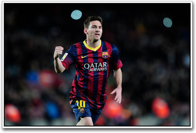 

Lionel Messi Football Photographic Paper(12 inch X 18 inch)