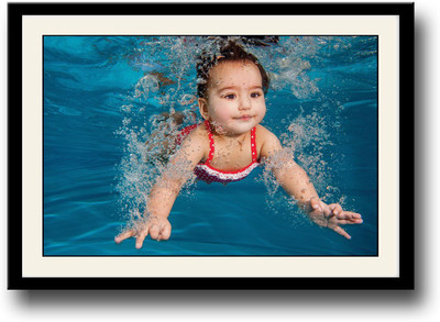 

Baby swimming Fine Art Print(10 inch X 14 inch, Framed)