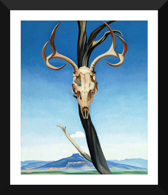 

Tallenge Modern Masters Collection - Deer's Skull With Pedernal By Georgia O'Keeffe - Premium Quality A3 Size Framed Poster Paper Print(17 inch X 12 inch, Framed)