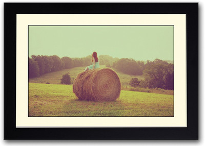

Girl In Farm Fine Art Print(14 inch X 20 inch, Framed)