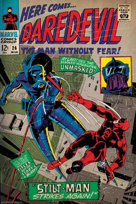

Here comes Daredevil poster (Officially Licensed) Paper Print(24 inch X 16 inch, Rolled)