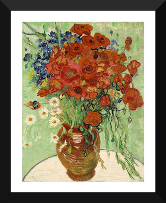 

Tallenge Old Masters Collection - Vase With Daisies And Poppies By Vincent Van Gogh - Premium Quality A3 Size Framed Poster Paper Print(17 inch X 12 inch, Framed)