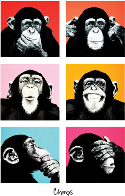 

Chimps Paper Poster 12"x18" Paper Print(13 inch X 19 inch, Rolled)