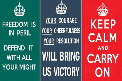 

Posterhouzz Keep Calm And Carry On Poster Fine Art Print(12 inch X 18 inch, Rolled)