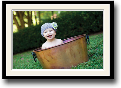 

Baby in a steel tub Fine Art Print(10 inch X 14 inch, Framed)