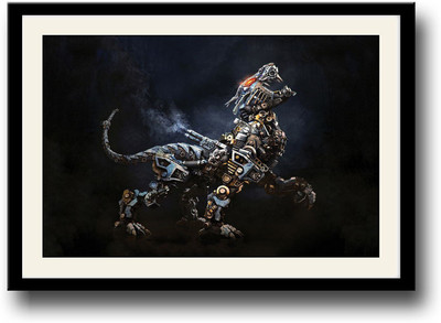 

Metal transformer Lion Fine Art Print(10 inch X 14 inch, Framed)