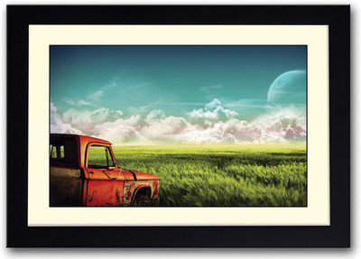 

Truck in farm Fine Art Print(14 inch X 20 inch, Framed)