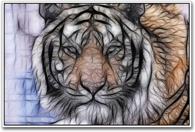 Tiger Artwork Paper Print(12 inch X 18 inch)