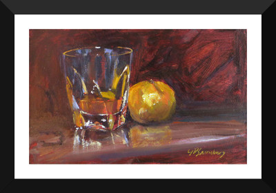 

Tallenge - Whiskey And Orange Artwork - Premium Quality A3 Size Framed Poster Paper Print(17 inch X 12 inch, Framed)