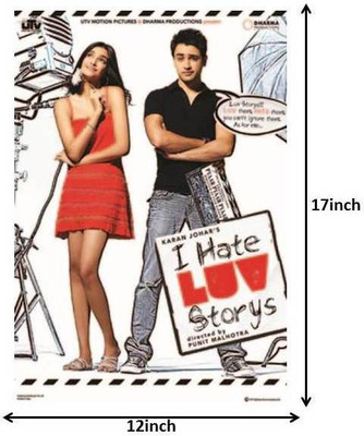 I Hate Luv Storys Paper Print(17 inch X 12 inch, Rolled)