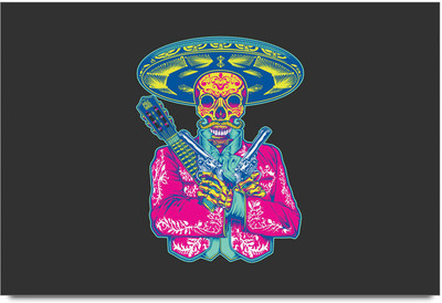 58% OFF on Skull Face Artwork Poster Paper Print(12 inch X 18 inch)