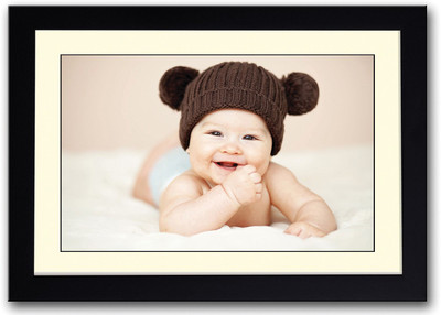 

Baby With Brown Hat Smiling Fine Art Print(14 inch X 20 inch, Framed)
