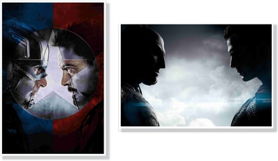 

Batman vs Superman Dawn of Justice - Pack of 2 Paper Print(19 inch X 13 inch, Rolled)
