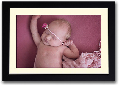 

Baby Sleeping On A Pink Carpet Fine Art Print(14 inch X 20 inch, Framed)