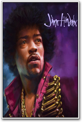 Jimi Hendrix Photographic Paper(18 inch X 12 inch)