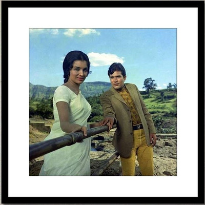 Rajesh Khanna and Asha Parekh in Kati Patang Photographic Paper(10 inch X 10 inch)