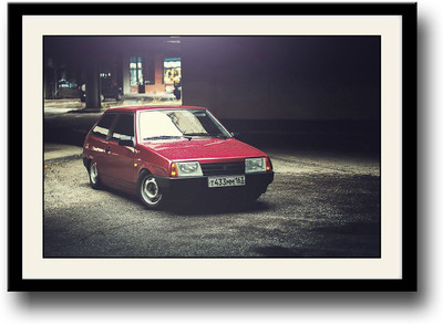 

Red Vintage Car Fine Art Print(10 inch X 14 inch, Framed)