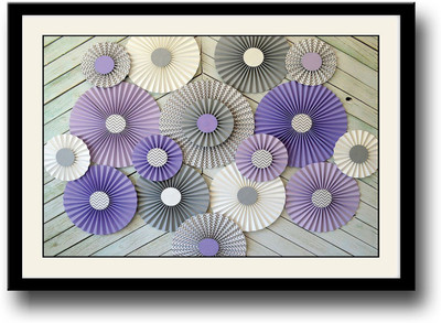 

Abstract colorful circles on floor Fine Art Print(10 inch X 14 inch, Framed)