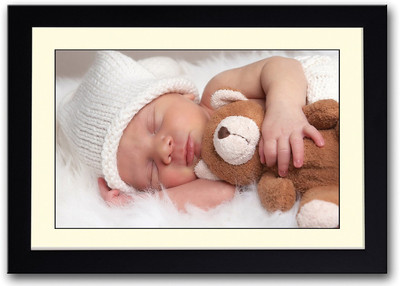 

Baby Sleeping With Teddy Bear Fine Art Print(14 inch X 20 inch, Framed)