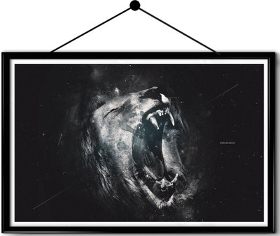 

Wildlife Lion framed posters Paper Print(16.5 inch X 13.7 inch, Framed)