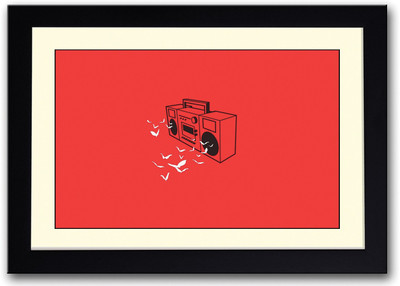 

Music Stereo Minimalistic Fine Art Print(14 inch X 20 inch, Framed)