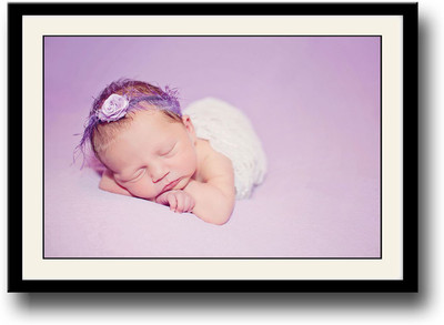 

Baby with purple hair band Fine Art Print(10 inch X 14 inch, Framed)