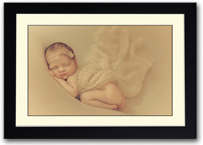 

Baby With Golden Wings Fine Art Print(14 inch X 20 inch, Framed)