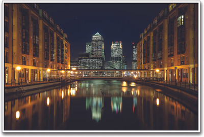 

River in City Paper Print(12 inch X 18 inch)