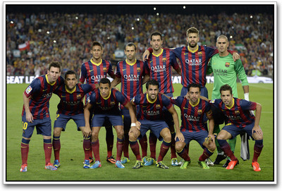 

FC Barcelona Team inspired Paper Print(12 inch X 18 inch)