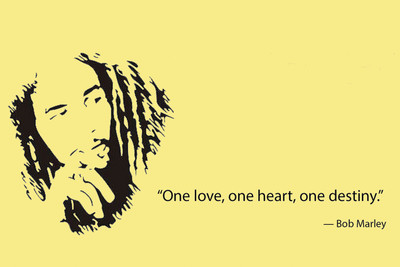 

QUOTE BOB MARLEY YELLOW 12X18 INCHES Fine Art Print(12 inch X 18 inch)