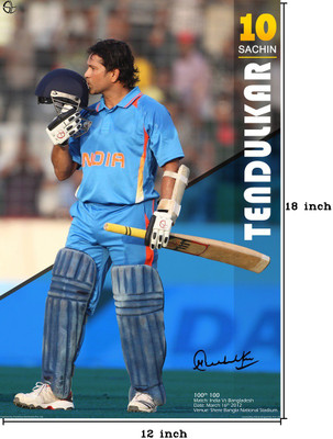 

Sachin 100th 100Paper Print(18 inch X 12 inch, Rolled)
