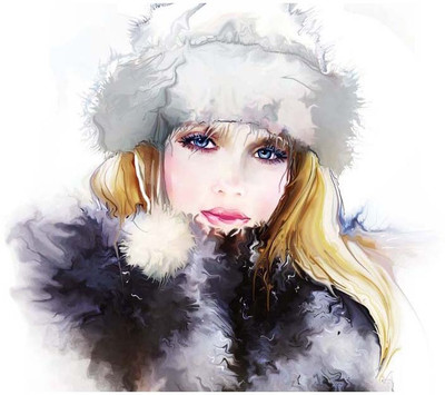 

Beautiful Girl - Medium Size Ready To Frame Rolled Digital Art Print On Photographic Paper(24 inch X 18 inch, Rolled)