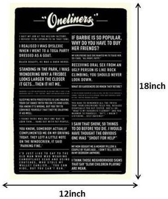 

Oneliners Paper Print(18 inch X 12 inch)