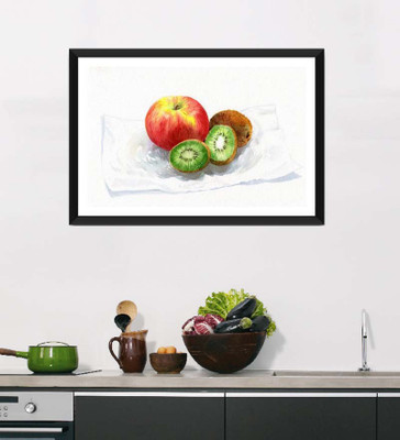 

Tallenge Art For Kitchen - Art Of Fruits And Their Freshness - Framed Art Print On Photographic Paper(18 inch X 12 inch, Framed)