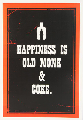 34% OFF on Seven Rays Happiness is Old Monk and Coke Paper Print (Small) Paper Print(18 inch X 12 inch)