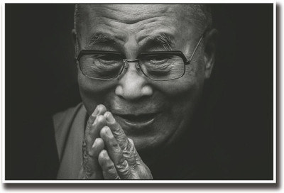 

Dalai lama black & white Fine Art Print(12 inch X 18 inch, Rolled)