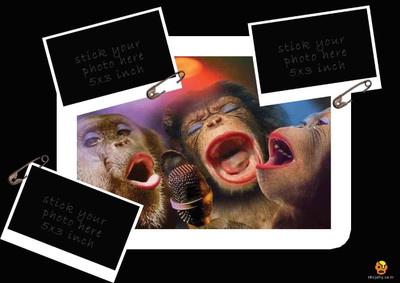 

Bheja Fry Poster Singer Monkies Frame (29.7 cm x 42 cm) Paper Print(11.69 inch X 16.53 inch, Rolled)