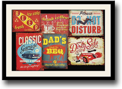 

Vintage Signs Fine Art Print(10 inch X 14 inch, Framed)