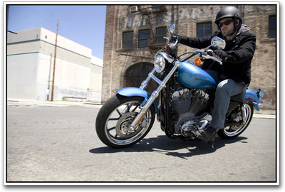 

Riding Blue Motorcycle Paper Print(12 inch X 18 inch)