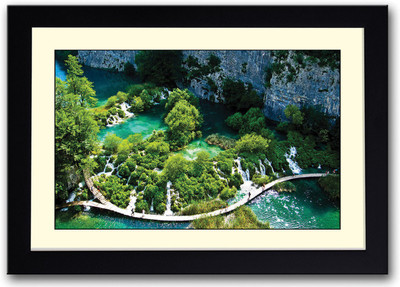 

Plitvice Lakes National Park Aerial Fine Art Print(14 inch X 20 inch, Framed)