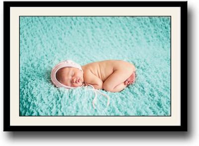 

Baby in a Blue carpet Fine Art Print(10 inch X 14 inch, Framed)