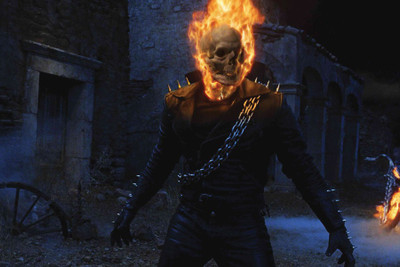Johnny Blaze becomes ghost rider hollywood poster Paper Print(12 inch X 18 inch, Rolled)