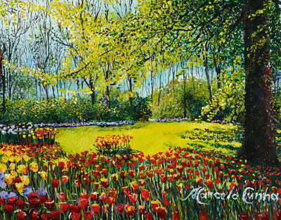 20% OFF on Garden of Flowers Canvas Art(18 inch X 24 inch)