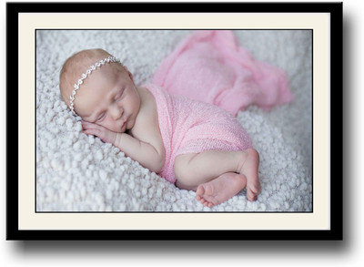 

Baby wrapped in pink image Fine Art Print(10 inch X 14 inch, Framed)