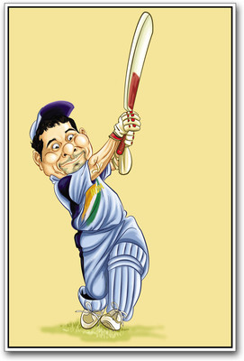 

Cricket Cartoon Paper Print(18 inch X 12 inch)