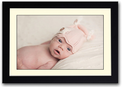 

Baby With Pink Cap Fine Art Print(14 inch X 20 inch, Framed)
