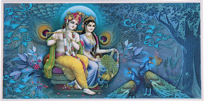 

Bm Traders Textured Art Radha Krishna Fine Print Unframed Poster Fine Art Print(20 inch X 40 inch, Rolled)
