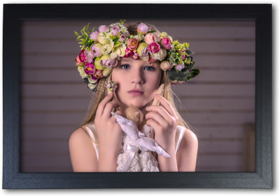 

Cute Girl Poster (Ver. 3) with Frame Paper Print(14 inch X 20 inch, Streched)